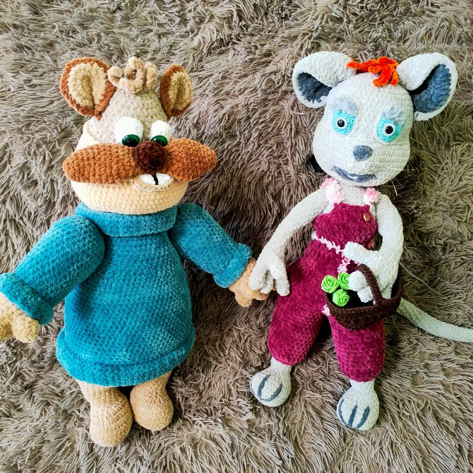 Іграшка мишка Сирогриз в'язана 50 см ручна работа подарунок сувенір hand made Нововолынск - изображение 6