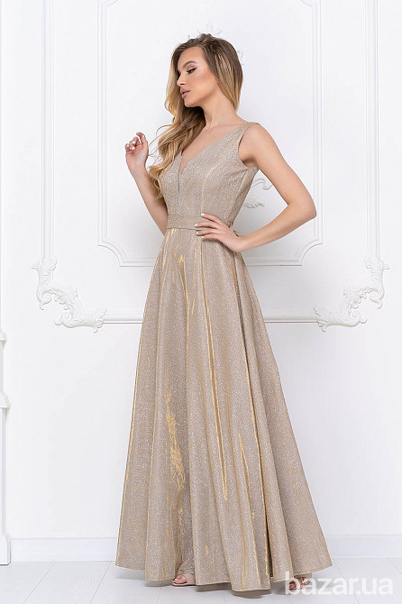 Золотое блестящее вечернее платье большого размера Киев - изображение 3