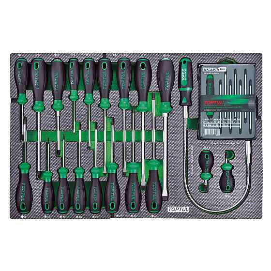 Тележка с инструментом (BUMPER SERIES) 7 секций 340ед. серый TOPTUL GE-34029 Харків