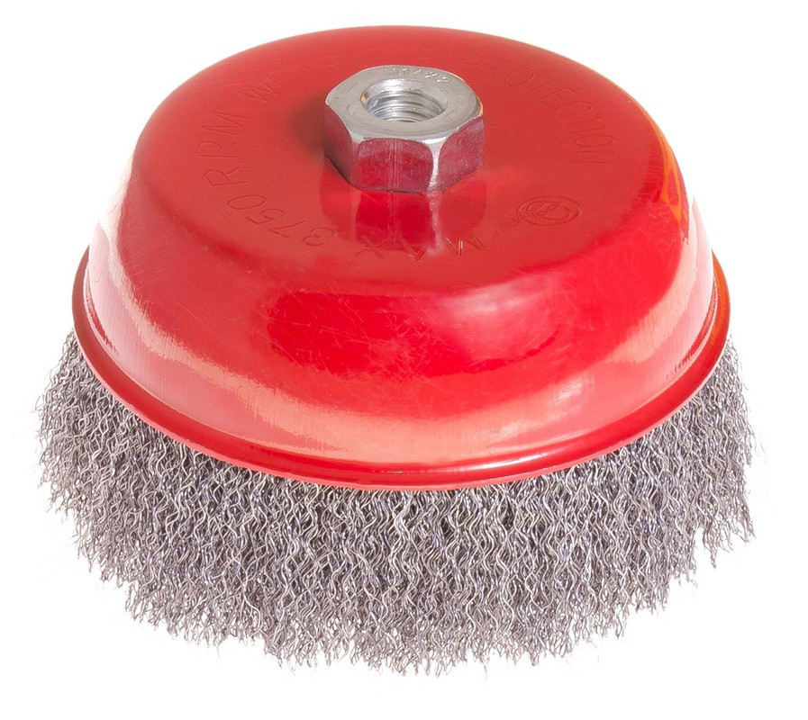 Щетка торцевая MASTERTOOL из рифленой проволоки Ø 150 мм М14 19-7215 Харьков - изображение 1