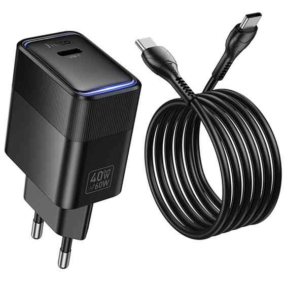 СЗУ Hoco CS113A Lounge PD40W (1USB-C) + кабель Type-C to Type-C Херсон