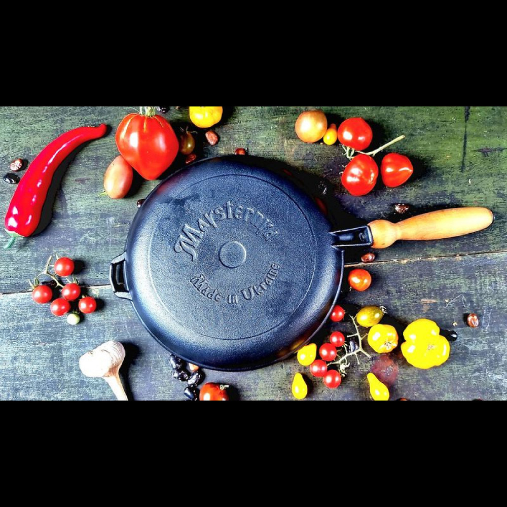 Сковорода чугунная блинная Maysternya 22*2,5см Т220-25 Одеса - зображення 12