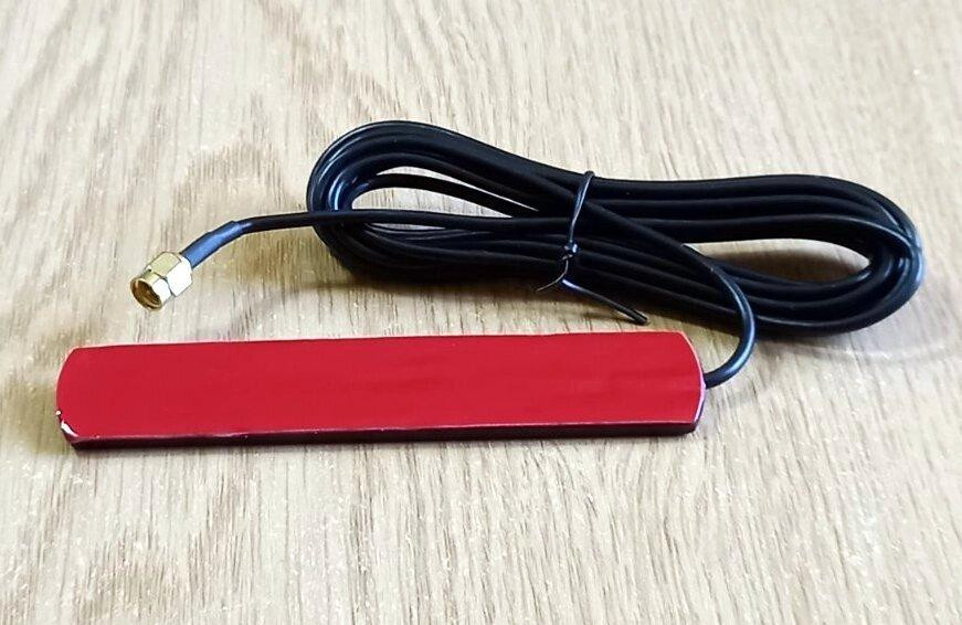 Антенна универсальная на липучке 840-6000MHz 3dBi, до 50W с SMA-male разъемом, 115х22 мм (10307) Дніпро - зображення 1