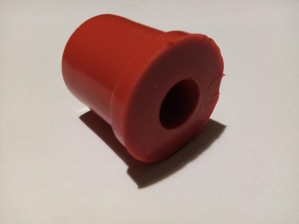 Втулка ресорна Волга поліуретан червона на легковий причіп Барышевка - изображение 6