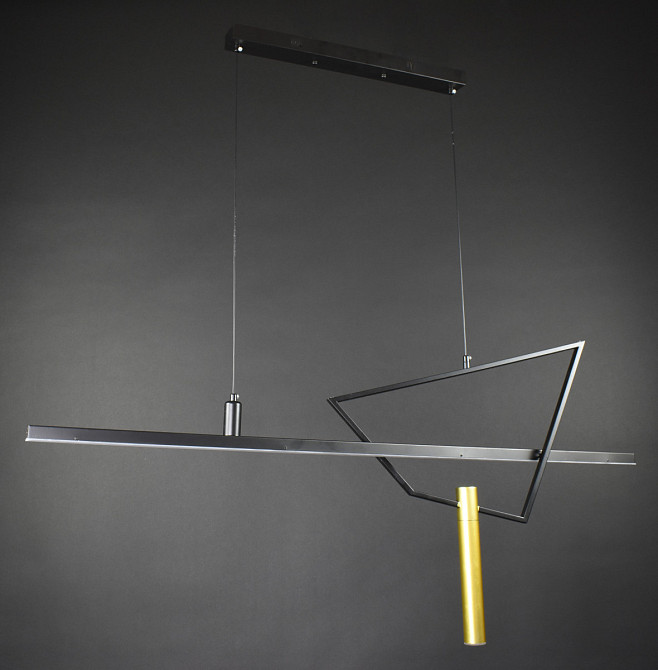 Люстра стельова LED MJ25-1200-bk Чорний 60-150х15х120 см. Київ - зображення 1