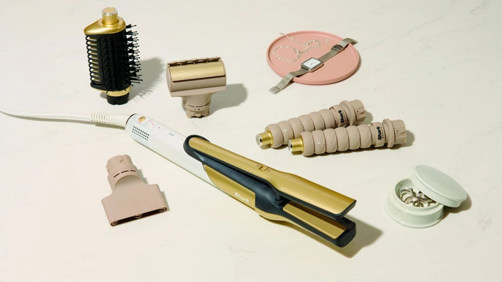 Стайлер для волос Shark Glam Sleek Straight Waves & Curls Multi-styler HD6051SEU 1500 Вт золотистый Київ - зображення 6