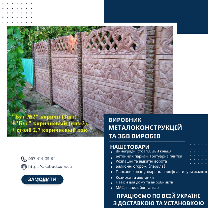 Бетонні паркани від виробника в Україні. ЗБВ кільця, дно, кришка Кривий Ріг - зображення 8