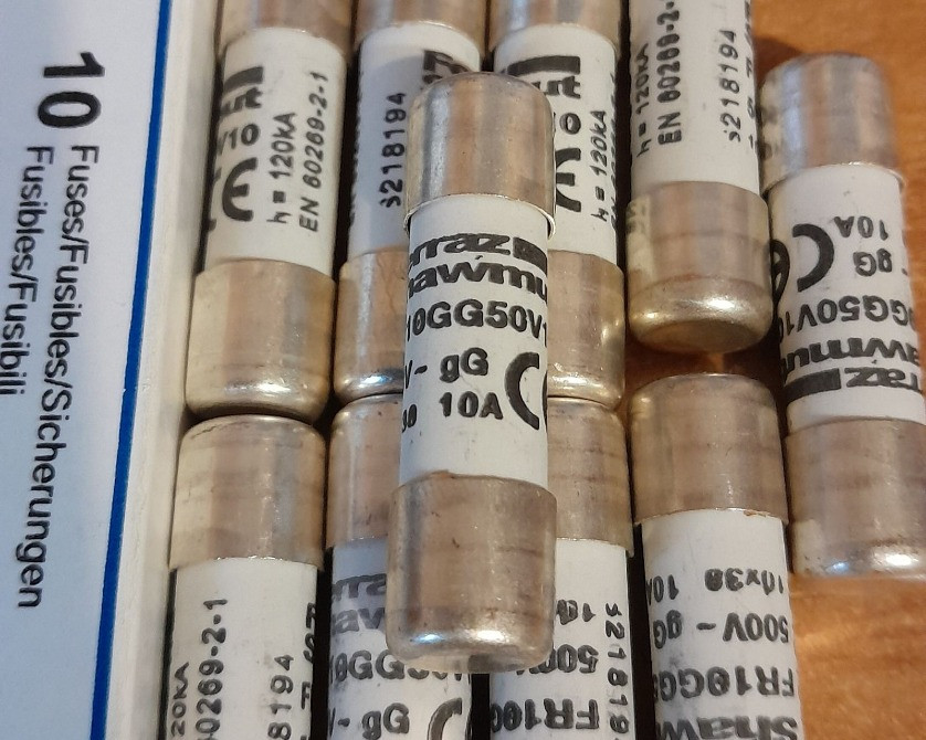 Запобіжники циліндричні FR10GG50V10 10А 500V 120 kA плавка вставка Косів - зображення 5