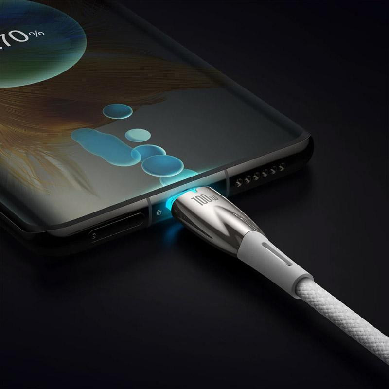 Дата кабель Baseus Glimmer Series Fast Charging Type-C to Type-C 100W 1m (CADH00070) Херсон - зображення 4