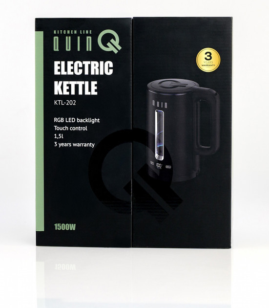 Электрочайник QUIN KTL-202 Black 1.5 л черный Київ - зображення 8
