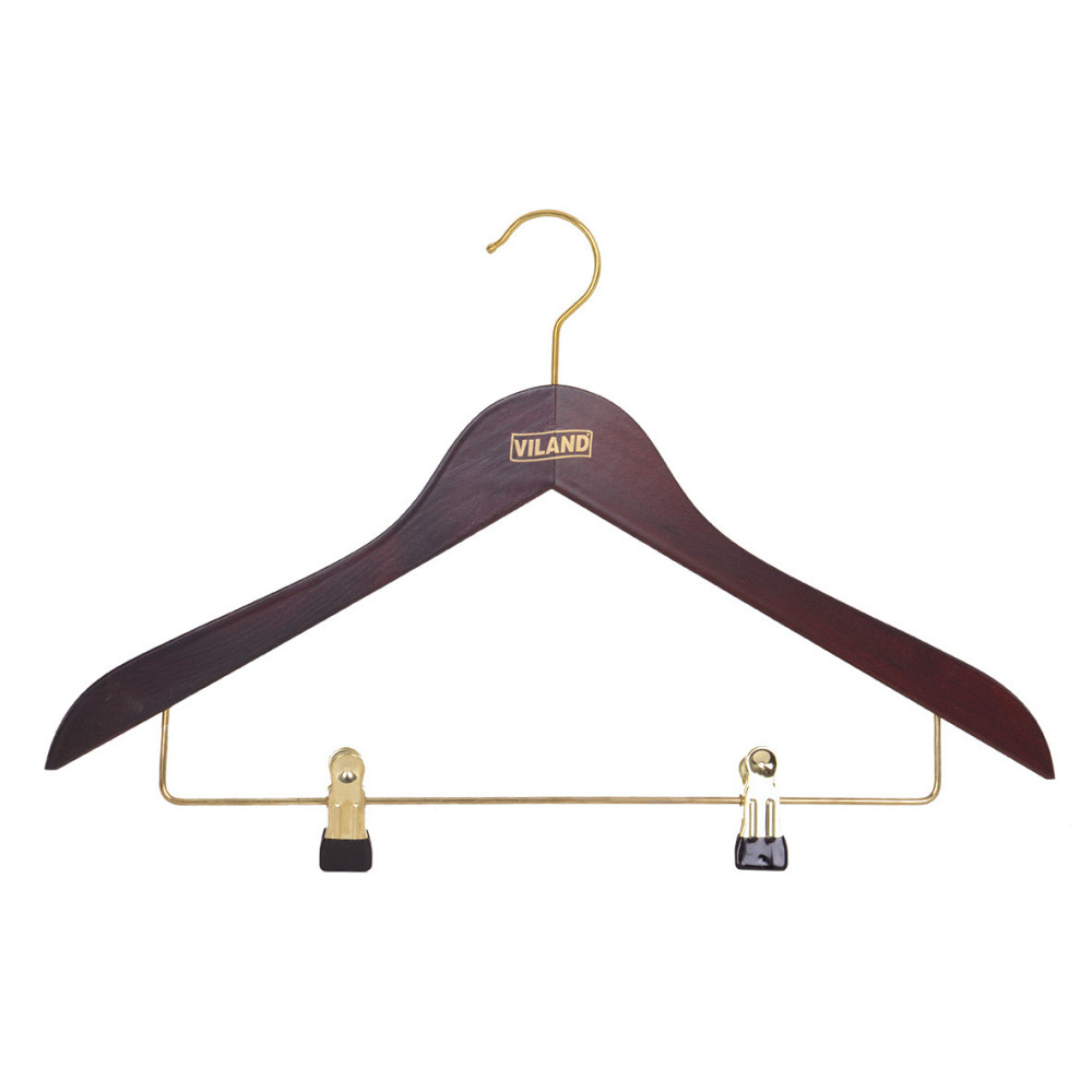 Вешалка одежная с прыщ.на мет.перемычке, 44,5х1,4 см, "красное дерево", VILAND 20621 Київ - зображення 1