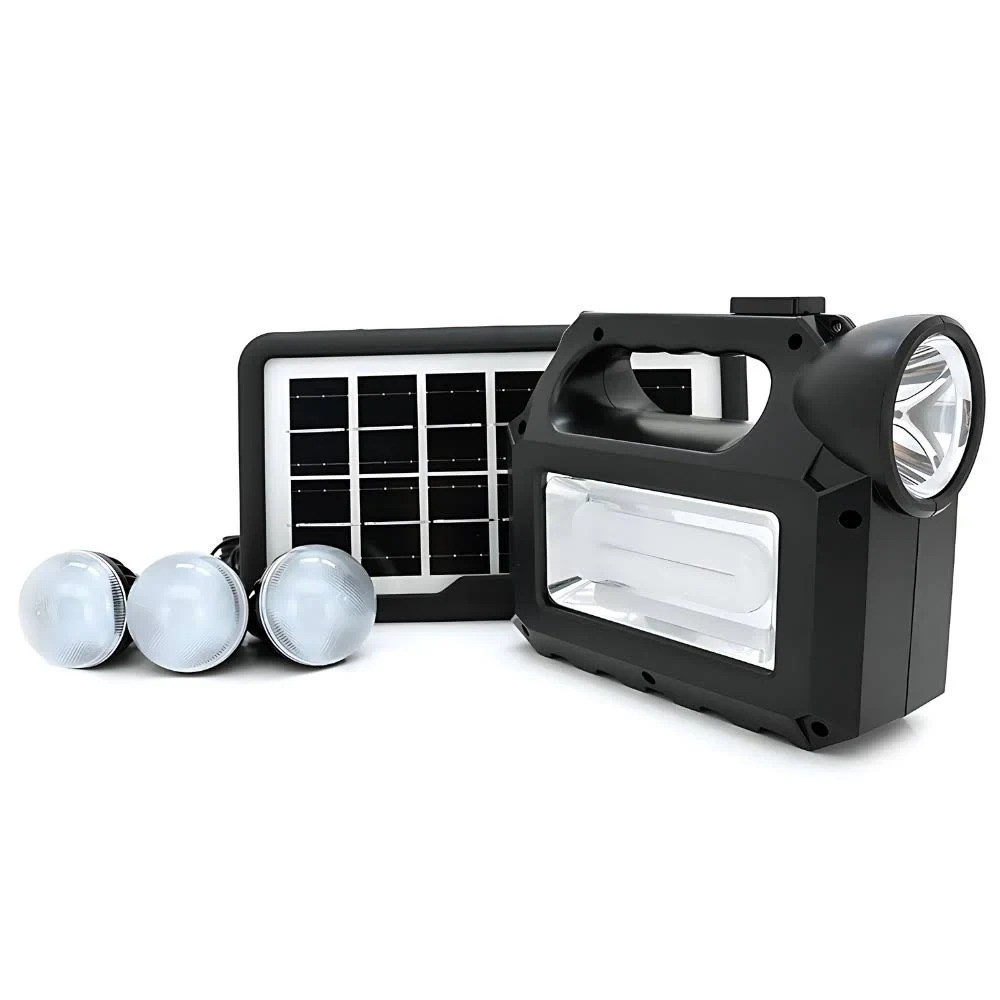 Портативна сонячна станція 5000мАч GD + 3 лампочки Акумуляторний аварійний ліхтар Одеса - зображення 5