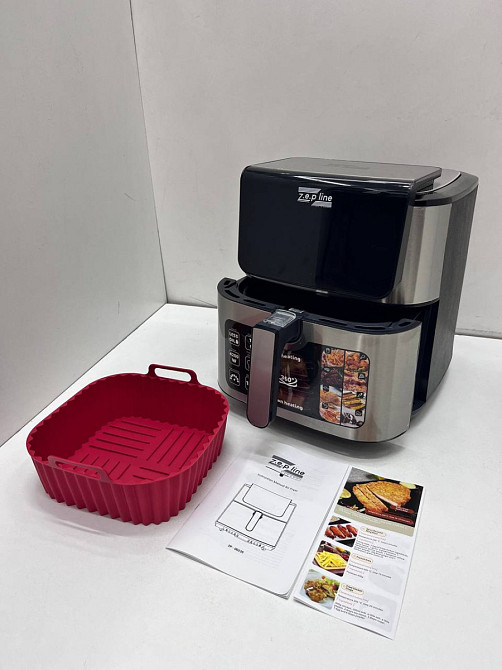 Аэрогриль мультипечь на два тэна со съемной корзинкой с силиконовой формой Zepline ZP-00235 12 л 420 Киев - изображение 7