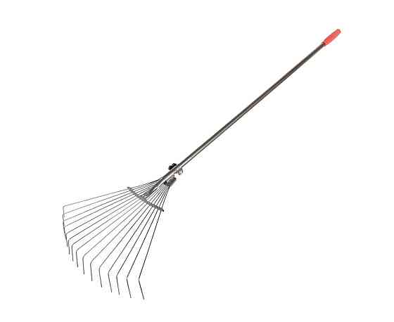 Грабли веерные раздвижные крашеные ГОСПОДАР 15 спиц 500х340 мм с черенком 14-6296 Харків