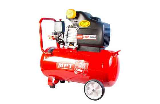 Компрессор MPT PROFI 50 л 2000 Вт/2.5 л.с. 2850 об/мин 140 л/мин 8 атм 2 выхода медная обмотка MAC25 Харків