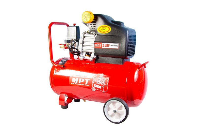 Компрессор MPT PROFI 50 л 2000 Вт/2.5 л.с. 2850 об/мин 140 л/мин 8 атм 2 выхода медная обмотка MAC25 Харків - зображення 3