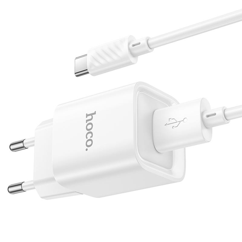 СЗУ Hoco C145A Charm QC3.0 18W (1USB-A) + кабель USB to Type-C Херсон - зображення 5