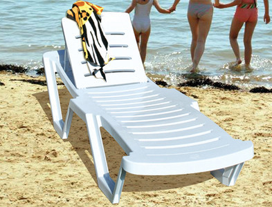 Шезлонг Irak Plastik Capissi белый Київ - зображення 2