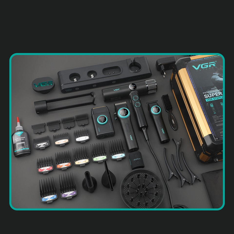 Комплект длят стрижки VGR STEPLERSS PRO 4 IN 1 BLACK черный Киев - изображение 2