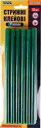 Стержни клеевые MASTERTOOL 11.2х200 мм 12 шт зеленые 42-1156 Харків