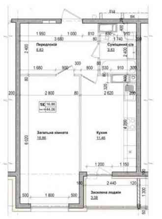 продажа 1-к квартира Киев, Голосеевский, 42000 $ Киев
