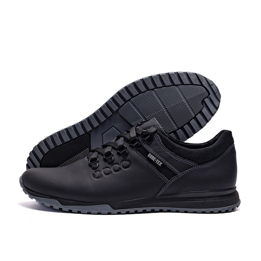 Мужские кожаные кроссовки Е-series Black Киев - изображение 1