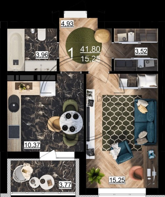 Отличная полноценная 1к. квартира в ЖК Місто Квітів,(4 очередь) . Код объекта : 21123992 Киев - изображение 1