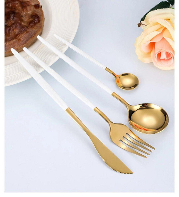 Набор столовых приборов белый на 2 персоны (код 00211) Киев - изображение 7