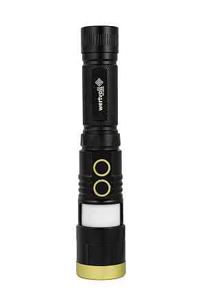Фонарь магнитный WERTVOLL 8 режимов LED+WHITE/RED/BLUE IP44 Li-ion 2000 mAh/t 7000 K/300 lum AL 157х Харків