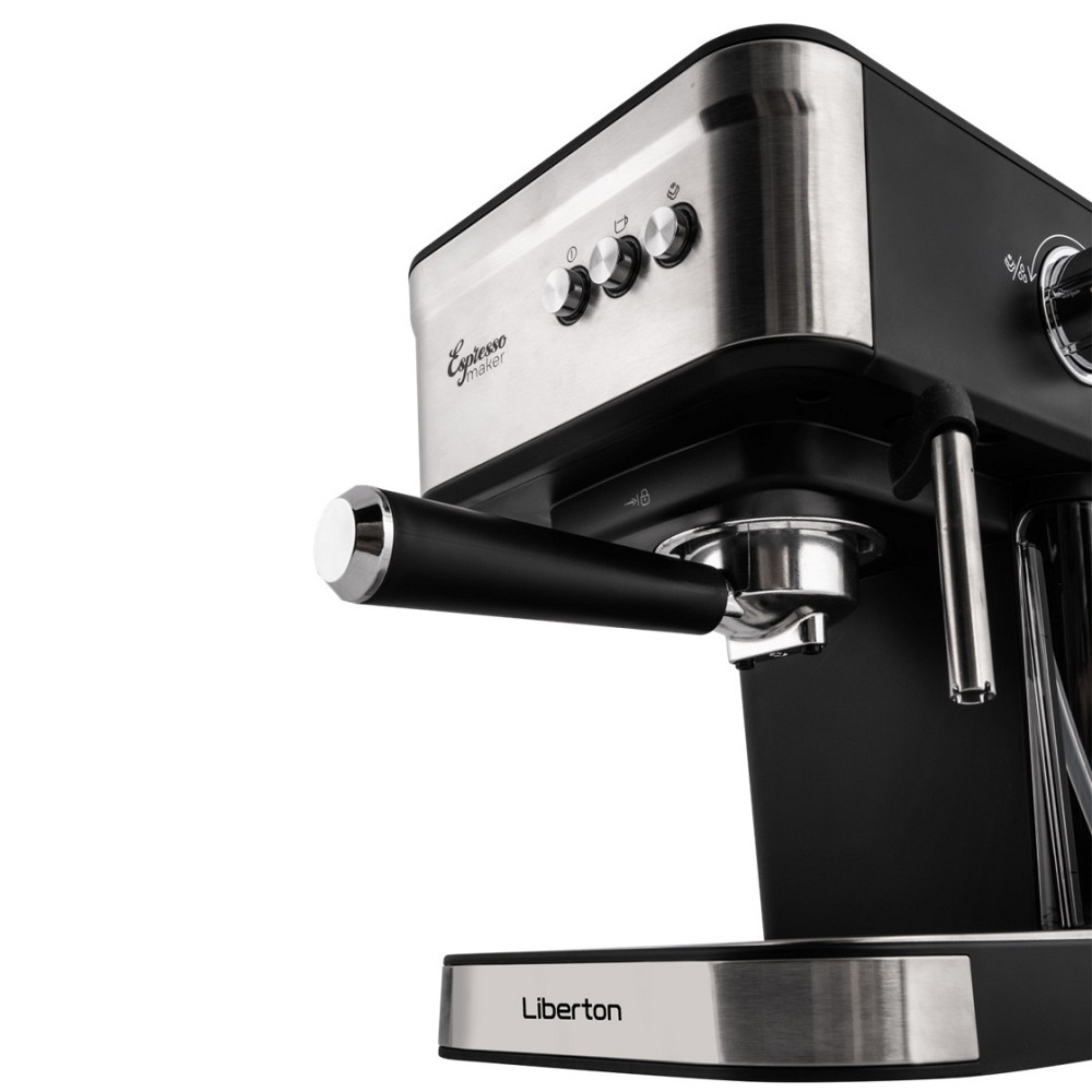 Кофеварка рожковая Liberton LСM-2204 950 Вт серебристая Київ - зображення 4