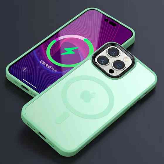 TPU+PC чехол Metal Buttons with MagSafe Colorful для Apple iPhone 12 Pro Max (6.7") Херсон