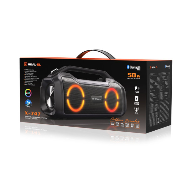 Акустична система REAL-EL X-747 Black (EL121600013) Харків - зображення 2