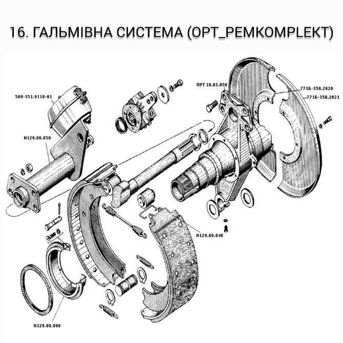 Колодка гальмівна 3ПТС-12. Колодка гальмівна 1ПТС-9, ПИМ-40, НТС-5 Днепр - изображение 2