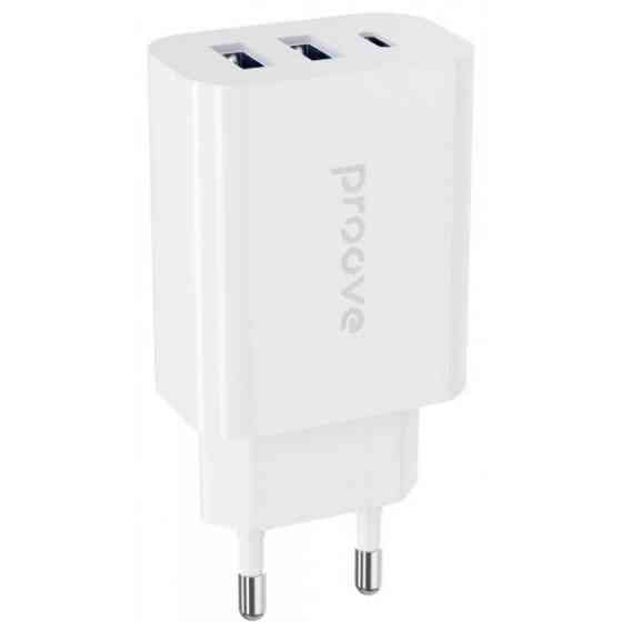 Мережевий зарядний пристрій Proove Rapid 30W 2 USB + Type-C White (WCRP30210002) (Код товару:37764) Харьков