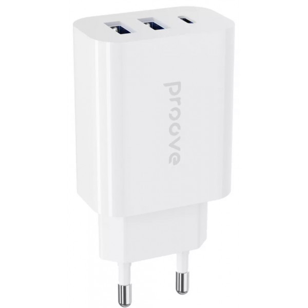 Мережевий зарядний пристрій Proove Rapid 30W 2 USB + Type-C White (WCRP30210002) (Код товару:37764) Харьков - изображение 2