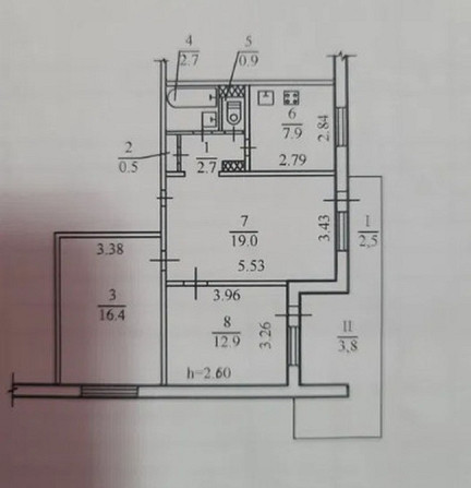 Продам 3-к квартиру (70м2) на ж/м Тополь-3, район школ № 137 и 99 Дніпро - зображення 10