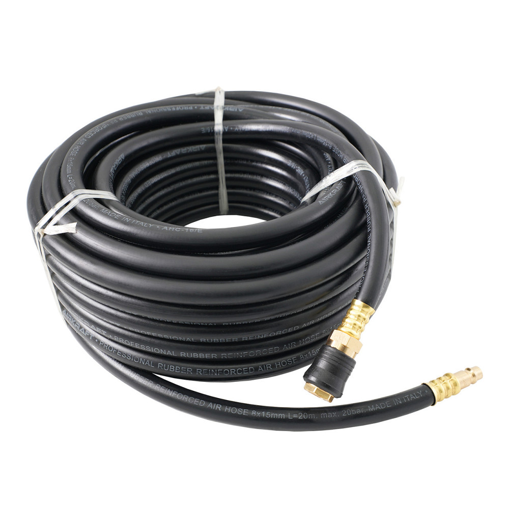 Шланг резиновый воздушный армированный  (PROFI) 20 атм 8x15мм, 10м с латунными быстроразъемными соед Харків - зображення 1