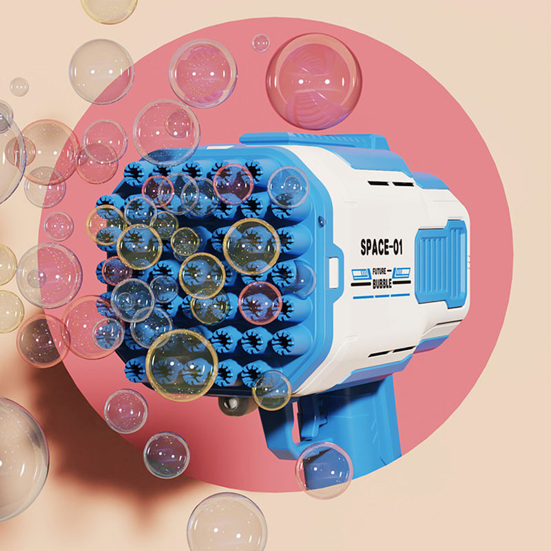 Пистолет для мыльных пузырей Bubble Gun 698-20 с насадками на 32/45 отверстий 50ml Херсон - зображення 2