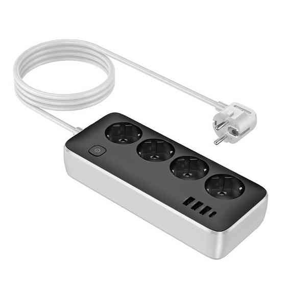 Удлинитель Hoco AC21 Sunlight 4-bit (1C/3A/4xSocket) (1.5m) Херсон