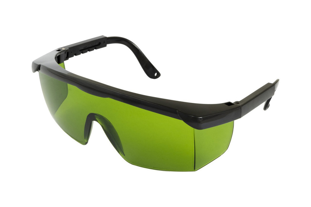 Очки открытые MASTERTOOL КОМФОРТ панорамная линза полуоправа с регулируемыми дужками l-класс зеленые Харьков - изображение 1