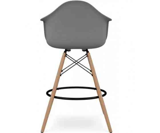 Стілець Тауер Вуд Eames барний високий темно-сірий Дніпро