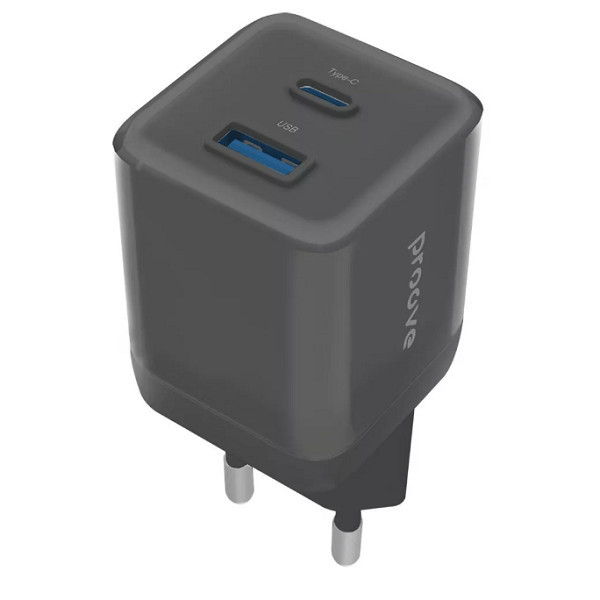 Мережевий зарядний пристрій Proove Pure GaN Plus 30W (Type-C + USB) Black (WCPU30111201) (Код товару Харьков - изображение 1