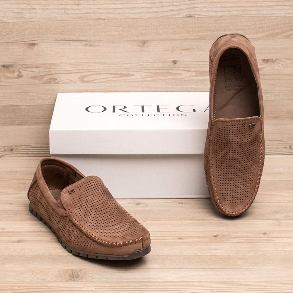 Мужские летние кожаные мокасины Legges Latte перфорация Київ - зображення 8