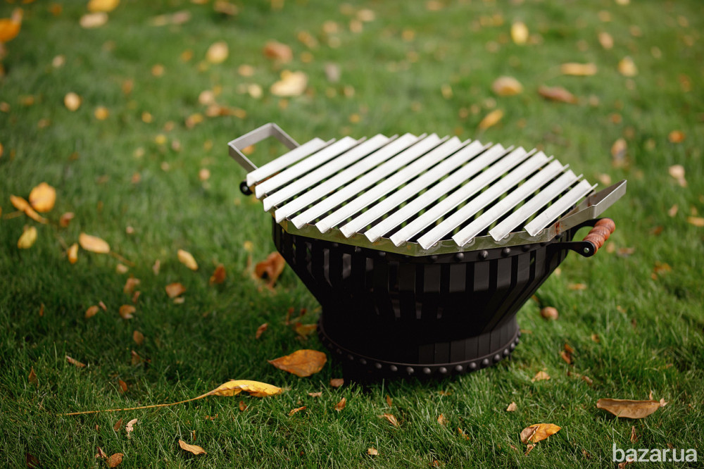 Костровая чаша из стали с аргентинской решеткой гриль  Smoke House Харків - зображення 9
