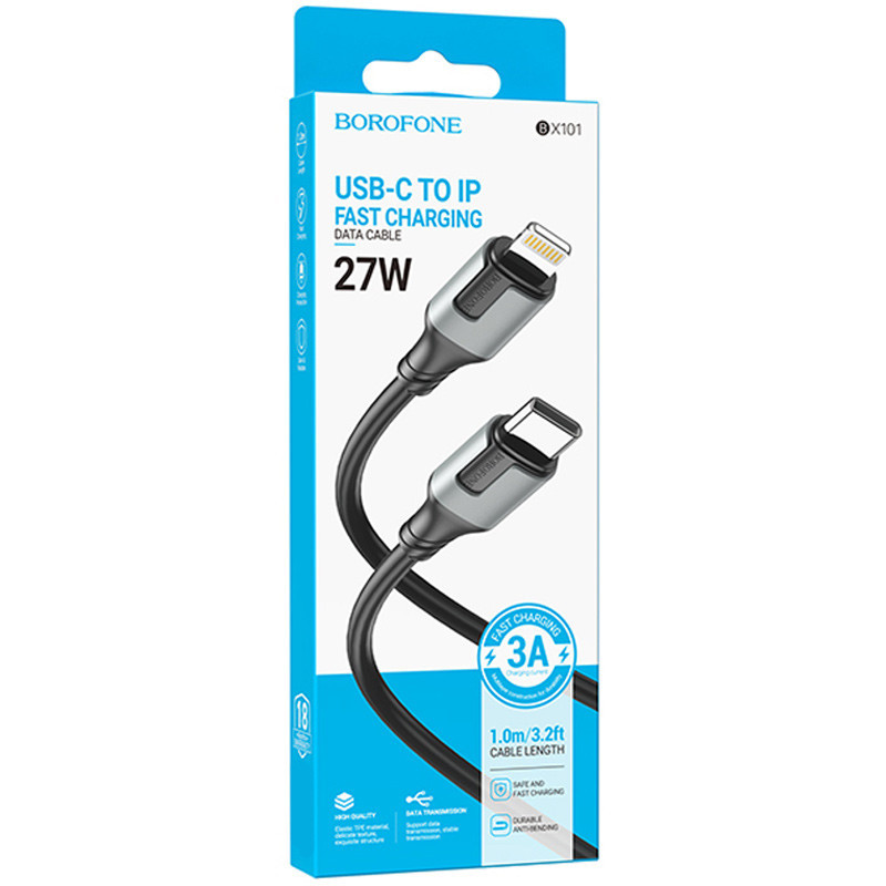 Дата кабель Borofone BX101 Creator 27W Type-C to Lightning (1m) Херсон - зображення 6