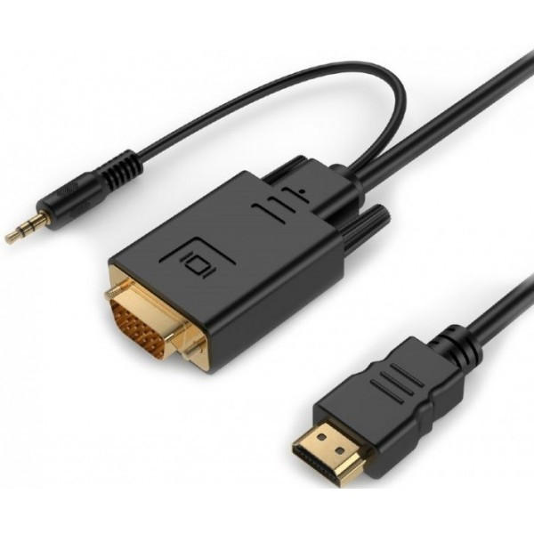 Кабель Cablexpert HDMI-VGA-3.5мм, 1.8м (A-HDMI-VGA-03-6) (Код товару:22223) Харків - зображення 1