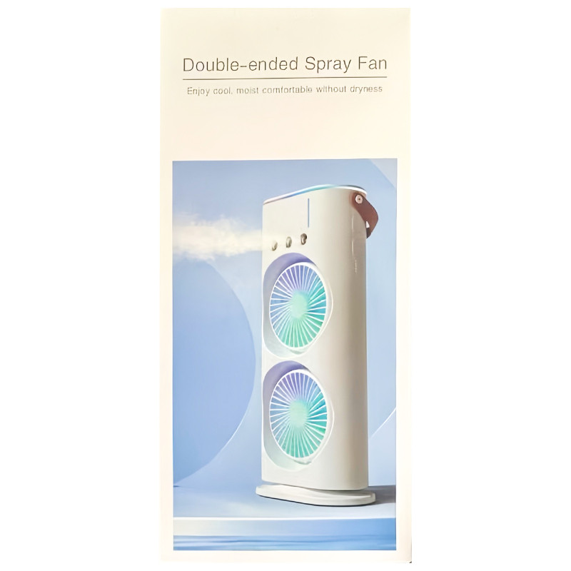 Уценка Настольный вентилятор F12 Spray Dual-Fan 2in1 с водяным охлаждением 1800mAh Херсон - зображення 5