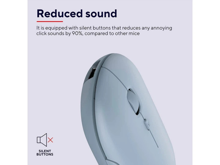 Мышь компьютерная безпроводная Trust Puck Rechargeable Ultra-Thin BT WL Silent Blue 24126_TRUST голу Киев - изображение 7