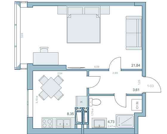 продажа 1-к квартира Киев, Шевченковский, 35000 $ Київ
