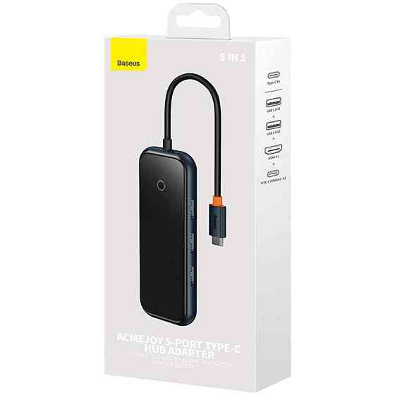 Переходник Baseus Hub AcmeJoy 5-Port Type-C (HDMI*1+USB3.0*2+USB2.0*1+Type-C PD&Data*1) (WKJZ) Херсон
